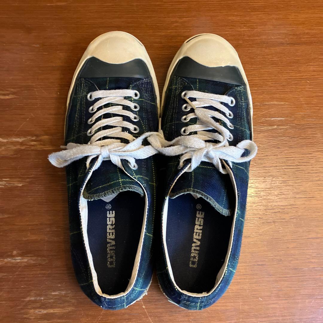Jack Purcell ネイビー チェック スニーカー