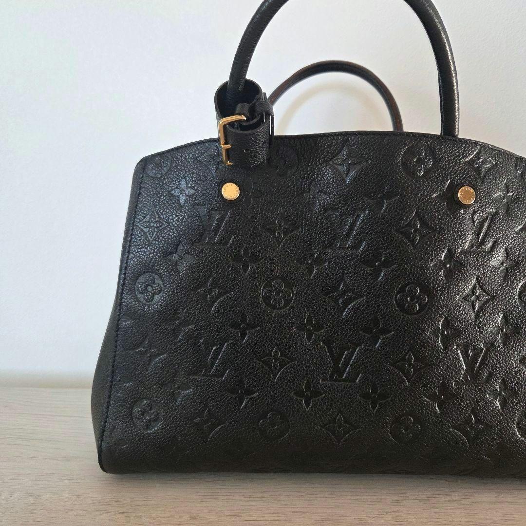 超特価！早い者勝ち！LouisVuittonルイヴィトン 黒 レザーハンドバッグ