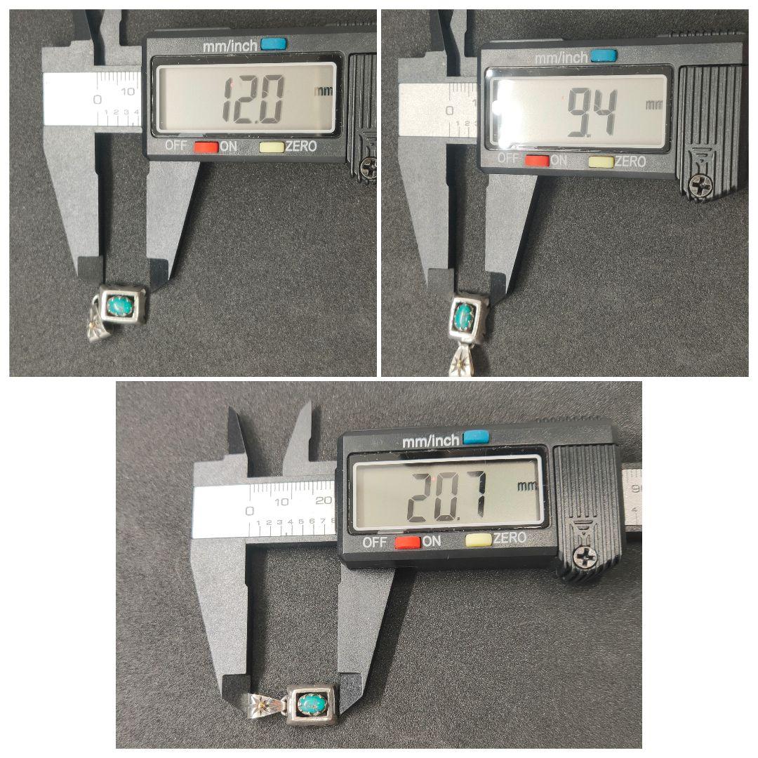 ビッグハンド シャドウボックス ペンダントトップ ターコイズSV925／K18