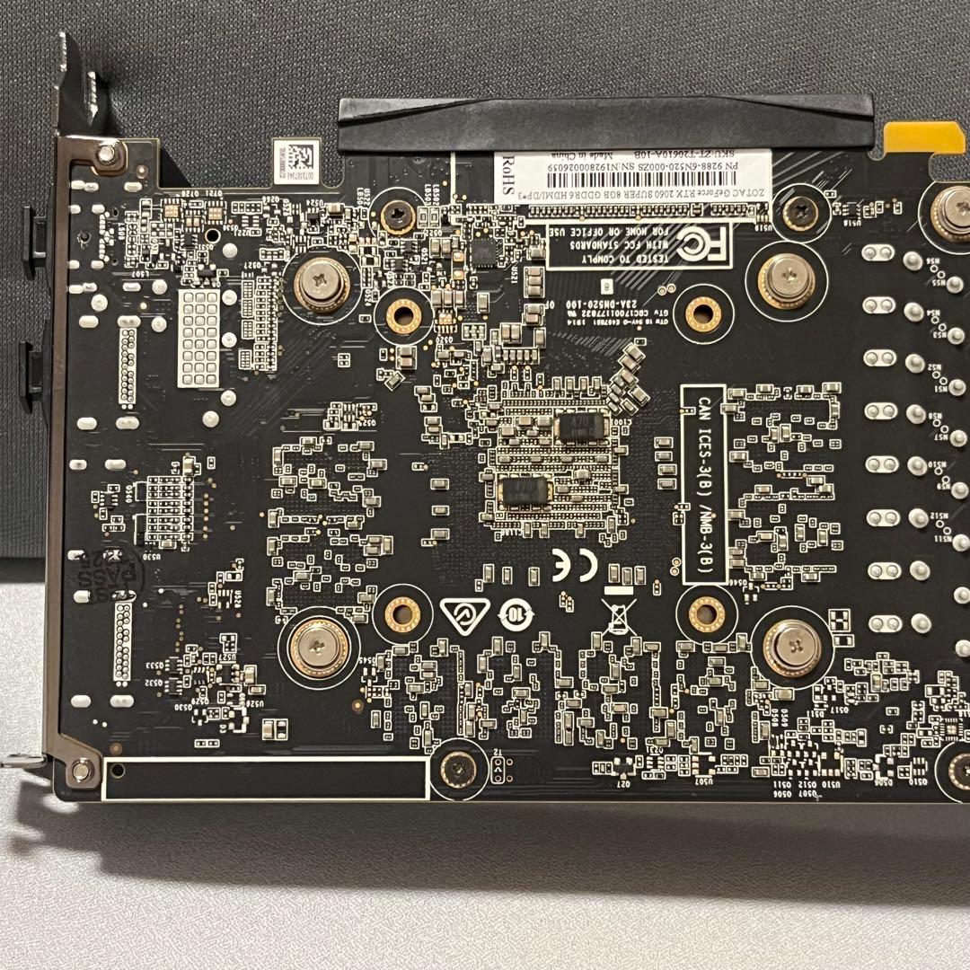 【16GBメモリ付き】GeForce RTX 2060 Super zotac製