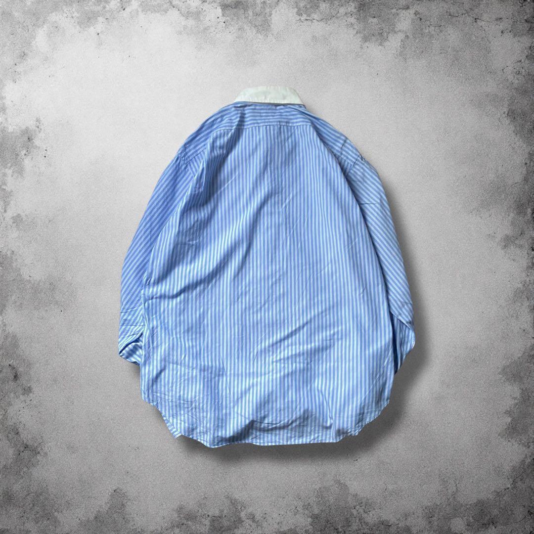 【専用】90s香港製 RalphLauren クレリックシャツ ブルーストライプ