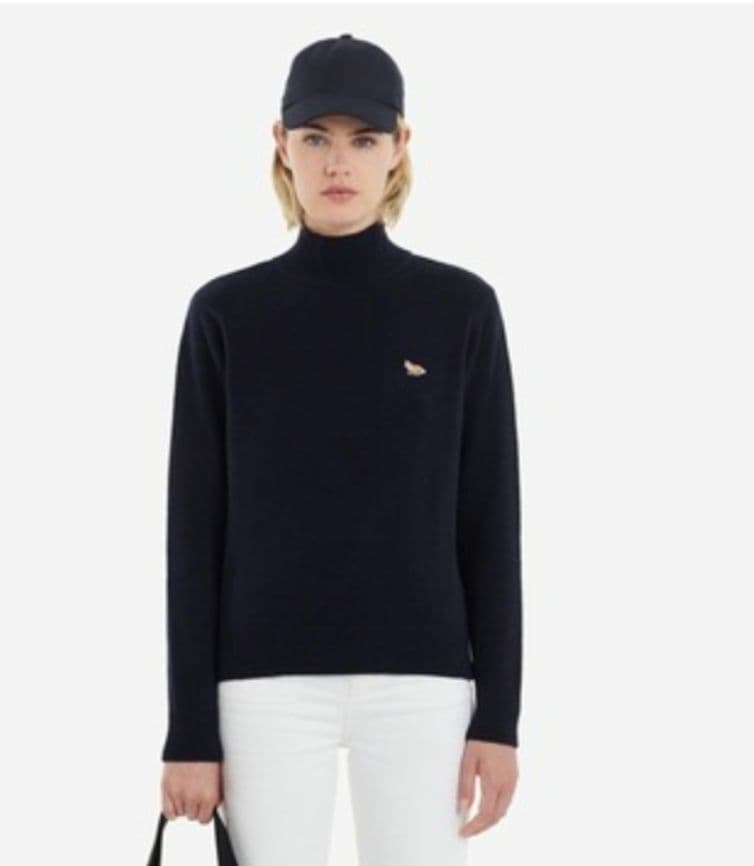 ニットS BABY FOX PATCH BOXY TURTLENECK