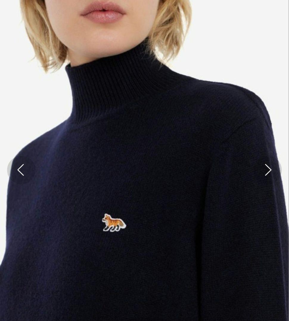ニットS BABY FOX PATCH BOXY TURTLENECK
