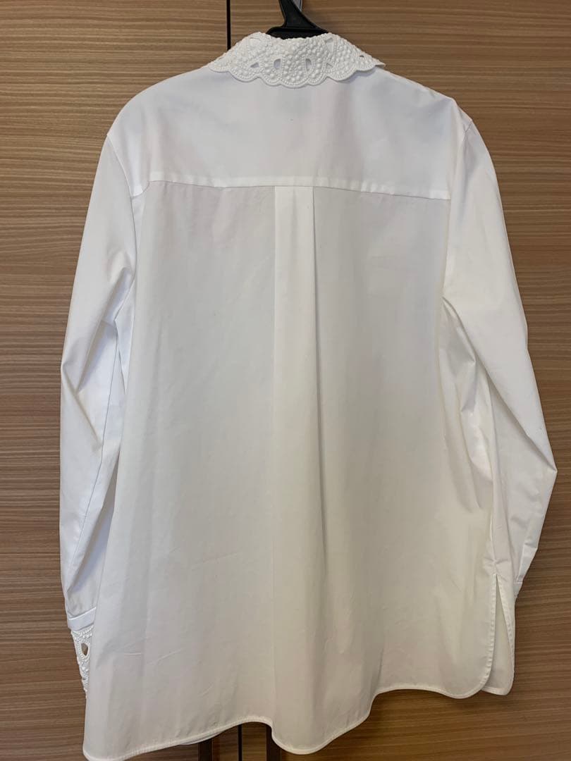 新品未使用　UNITED ARROWS エンブロイダリーカラーシャツ　ホワイト