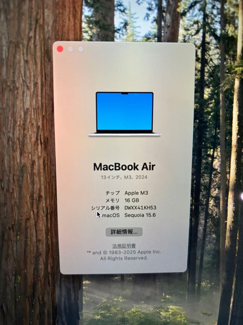 【こっとん】 【美品】MacBook Air M3 13インチ2024