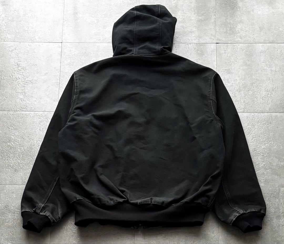 USA製　カーハート　アクティブジャケット ブラック　良フェード　Lサイズ