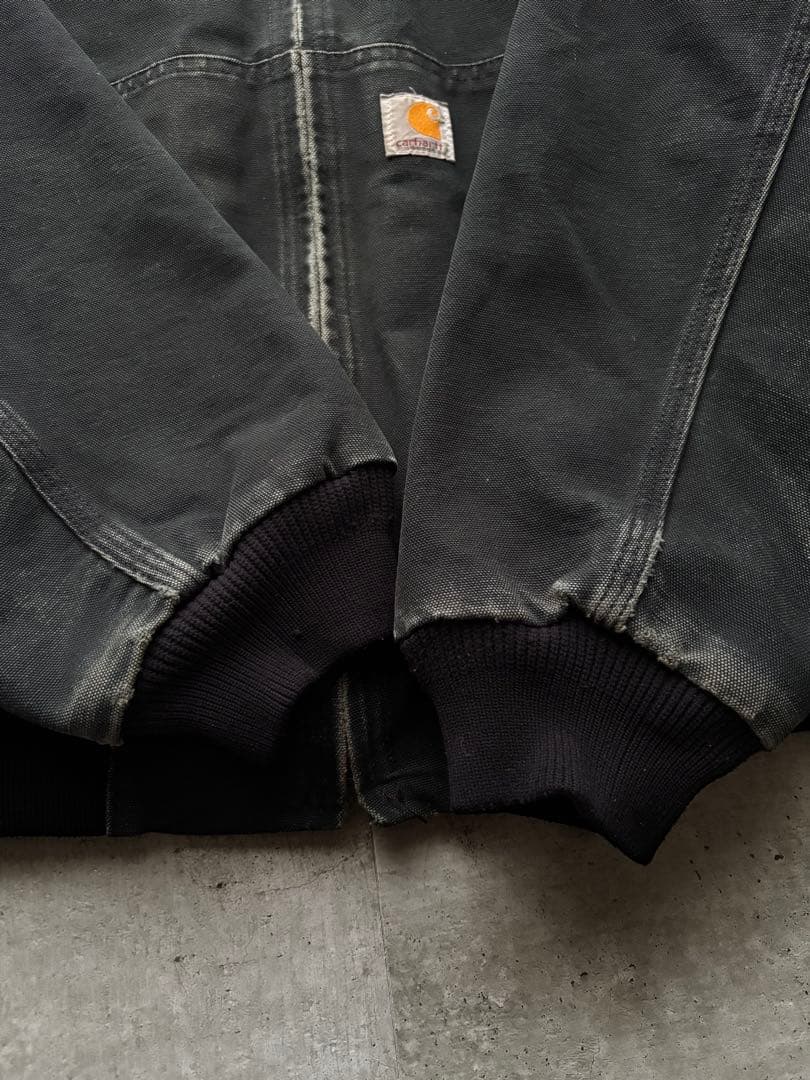 USA製　カーハート　アクティブジャケット ブラック　良フェード　Lサイズ