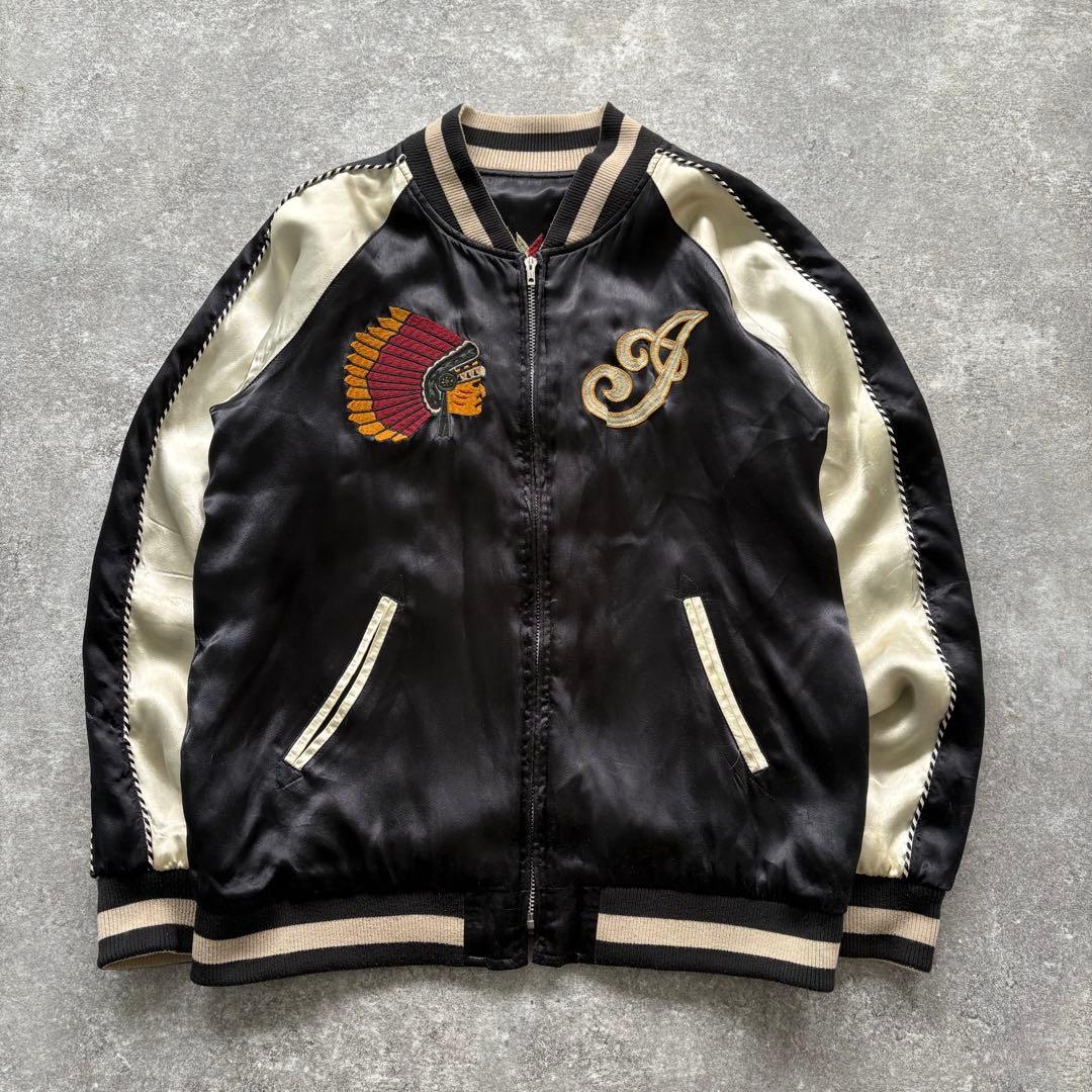 【INDIAN MOTOCYCLE】 インディアン リバーシブル スカジャン