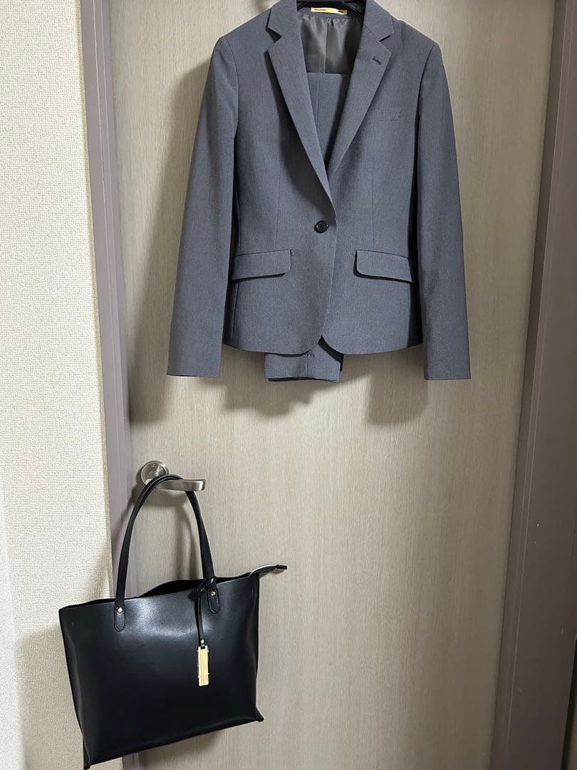 オリヒカ　洗えるストレッチセットアップ織柄