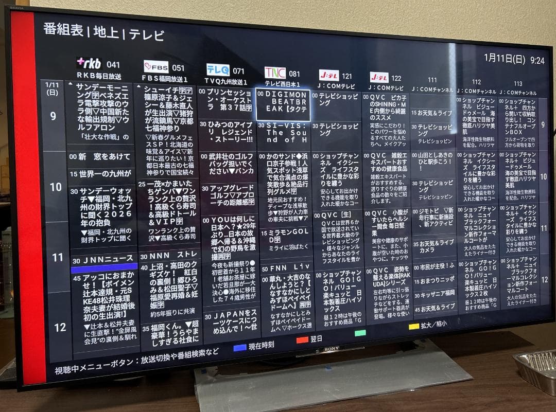 SONY ソニー 4K 対応 49 インチ 液晶 テレビ KJ-49X9000E