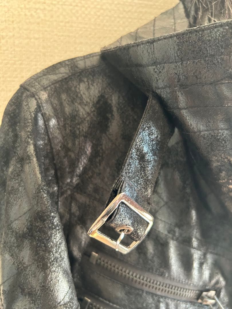 VICE FAIRY ヴァイスフェアリー ファー付きライダースジャケット