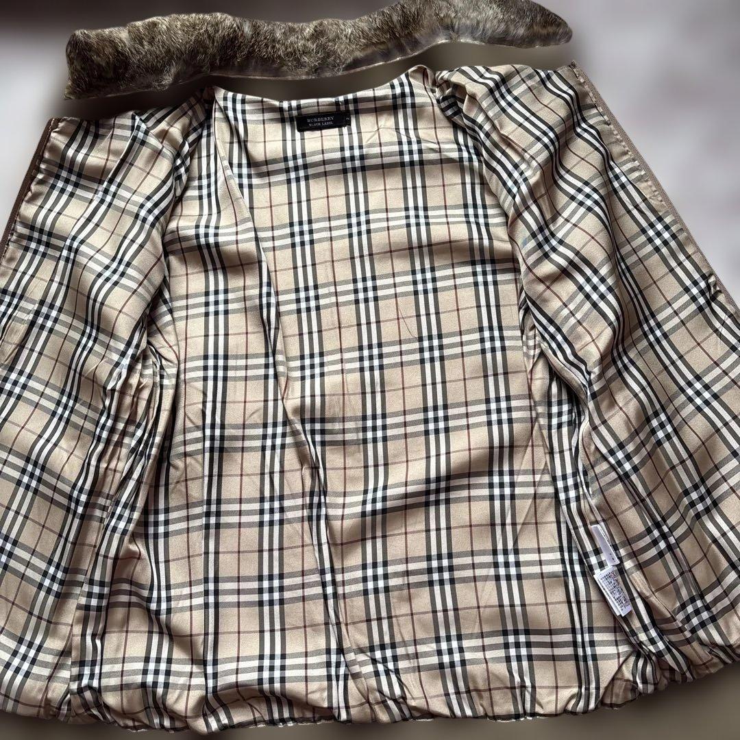 本日限定価格　バーバリーブラックレーベル　ニットブルゾンラビットファー付き