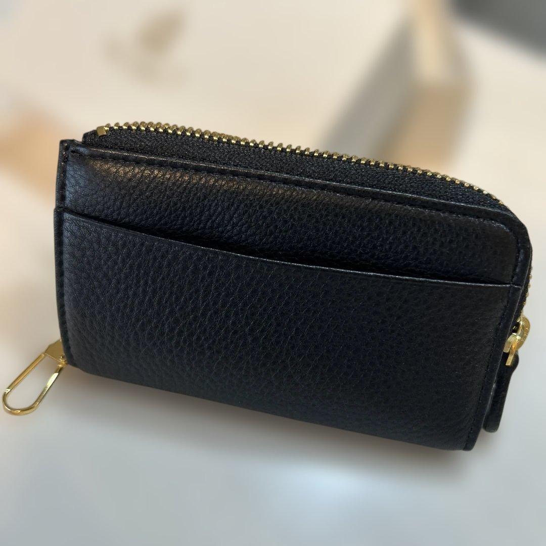 WAKO 銀座和光　ブラック 小銭入れ（キーチェーン付き）