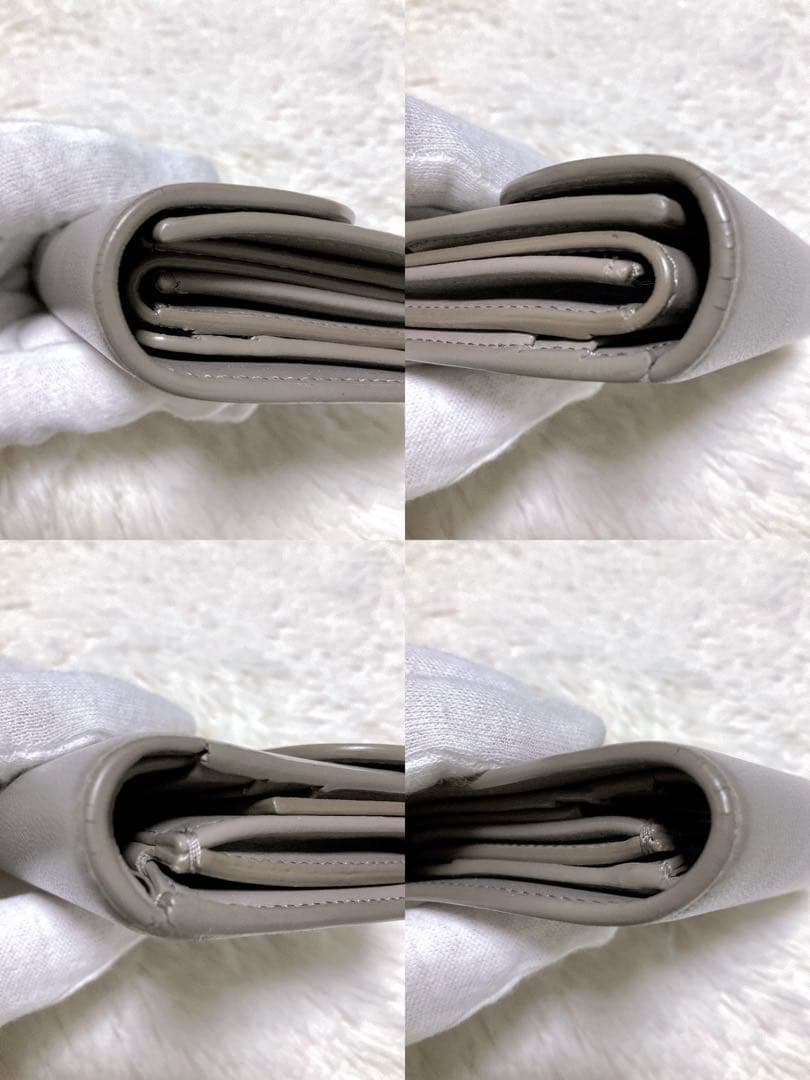 ♡正規品♡セリーヌ 三つ折り財布 トリオンフ スモールウォレット レザー グレー