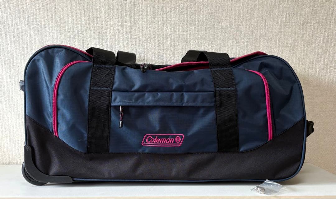 Coleman ボストンバッグキャリー　ネイビー/ピンク