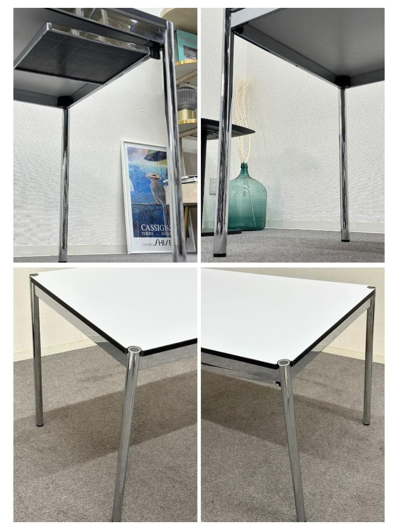 USMハラー■ミーティングテーブル　白　W1500　ペントレイ付　会議　オフィス