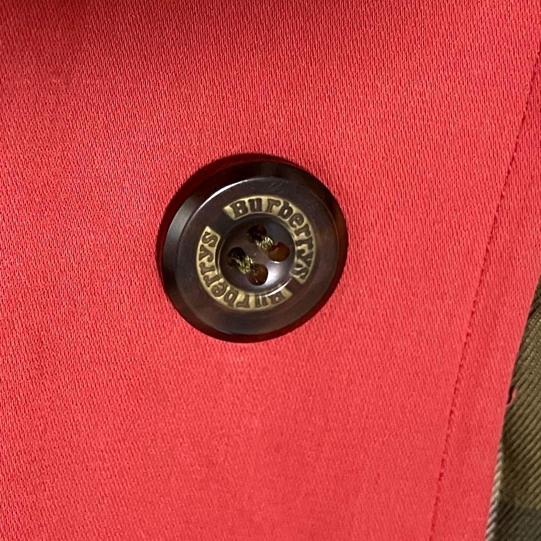XL ライナー　バーバリーズ　ステンカラーコート　フード　ノバチェック　赤