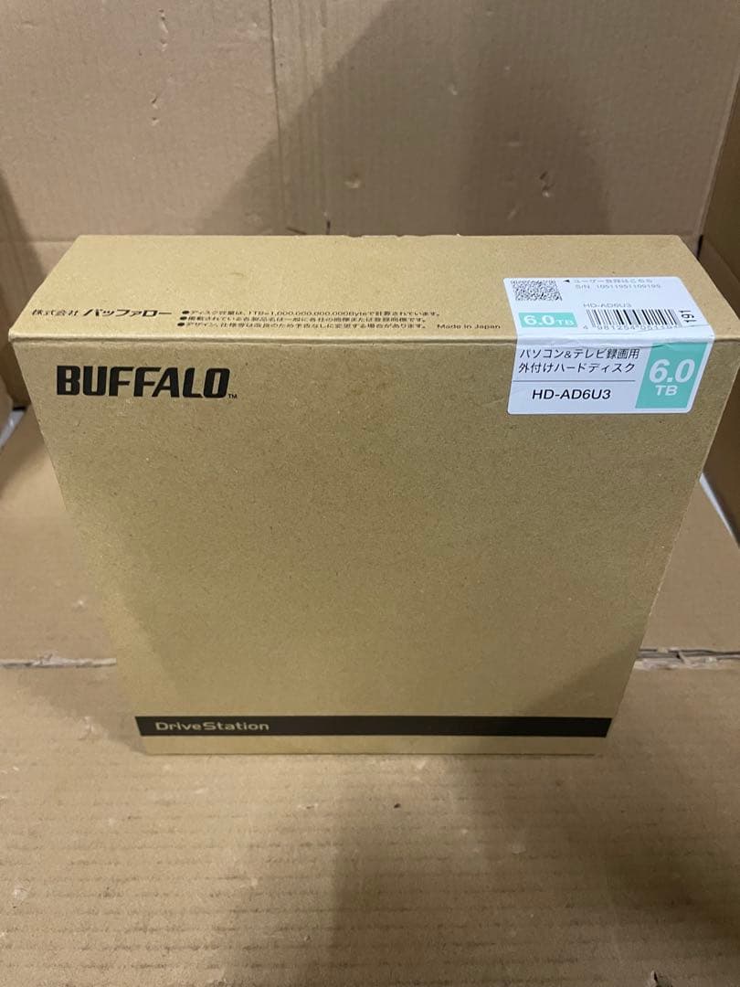 バッファロー 外付けハードディスク 6TB HD-AD6U3 ジャンク品