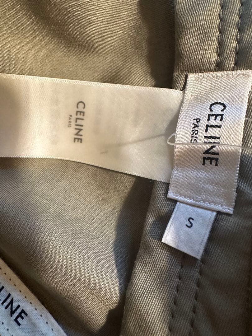 Celine セ カーキ ベースボールキャップ S