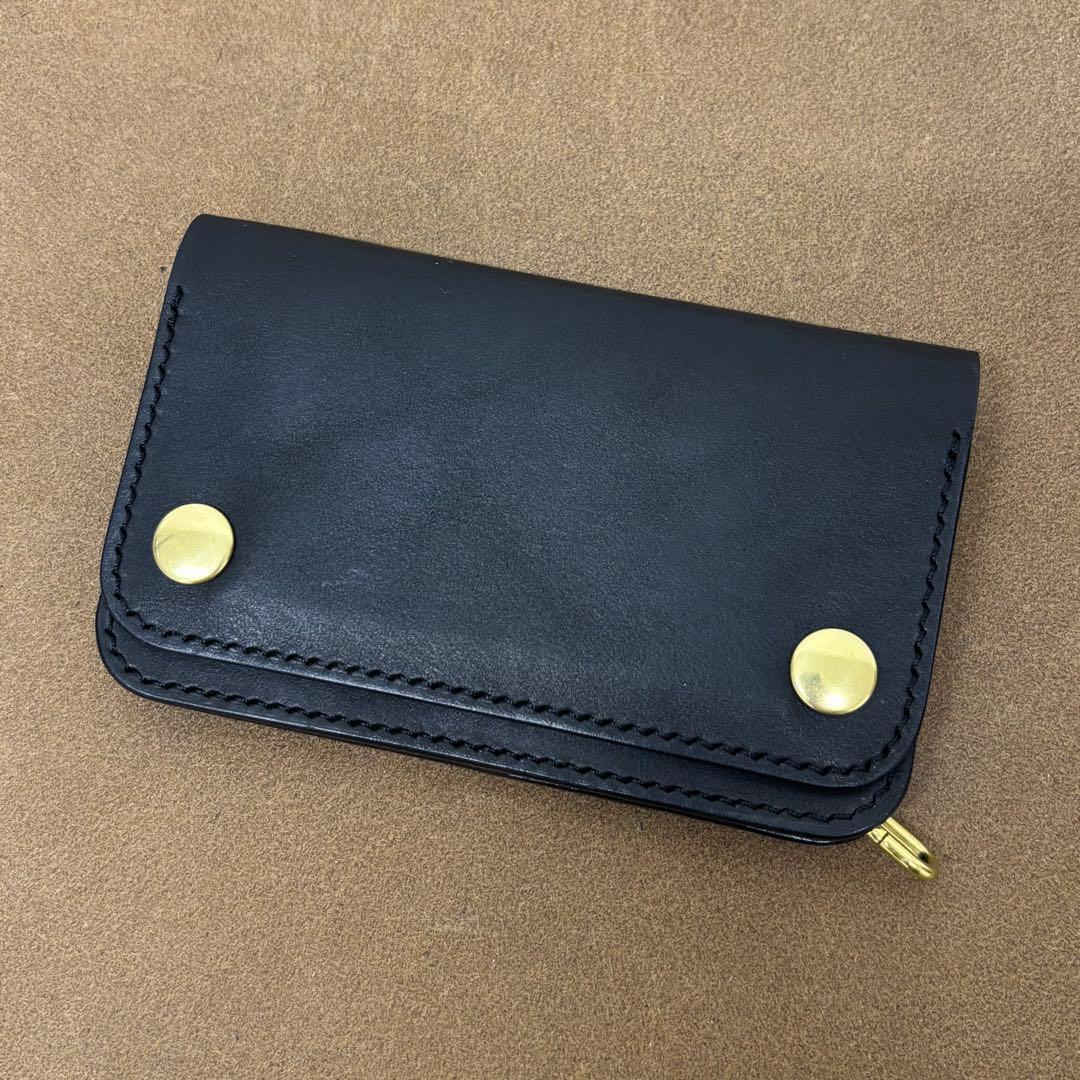 ホースバット　トラッカーウォレット　ミドル　焦茶　2層　guidi