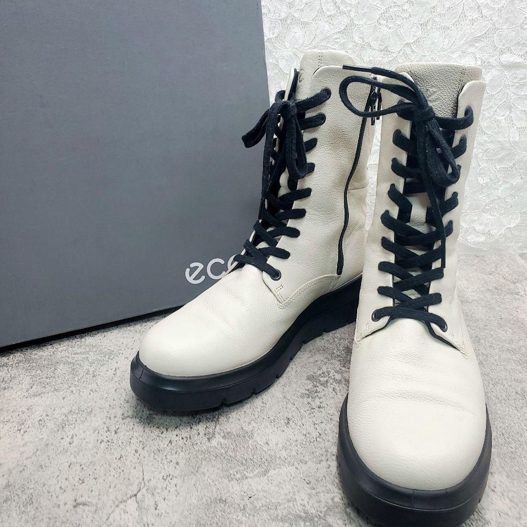 美品✨ECCO NOUVELLE ヌーベル レースアップブーツ 本革 撥水 39