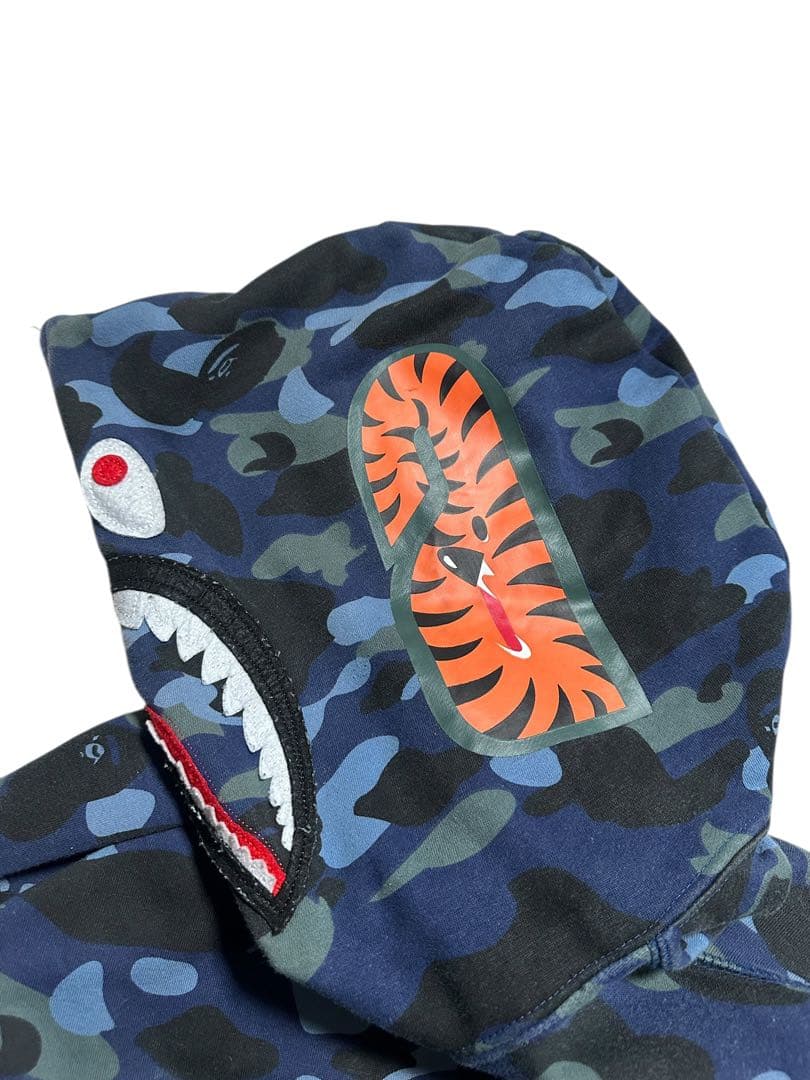 A BATHING APE SHARK FULL ZIP HOODIEエイプ L
