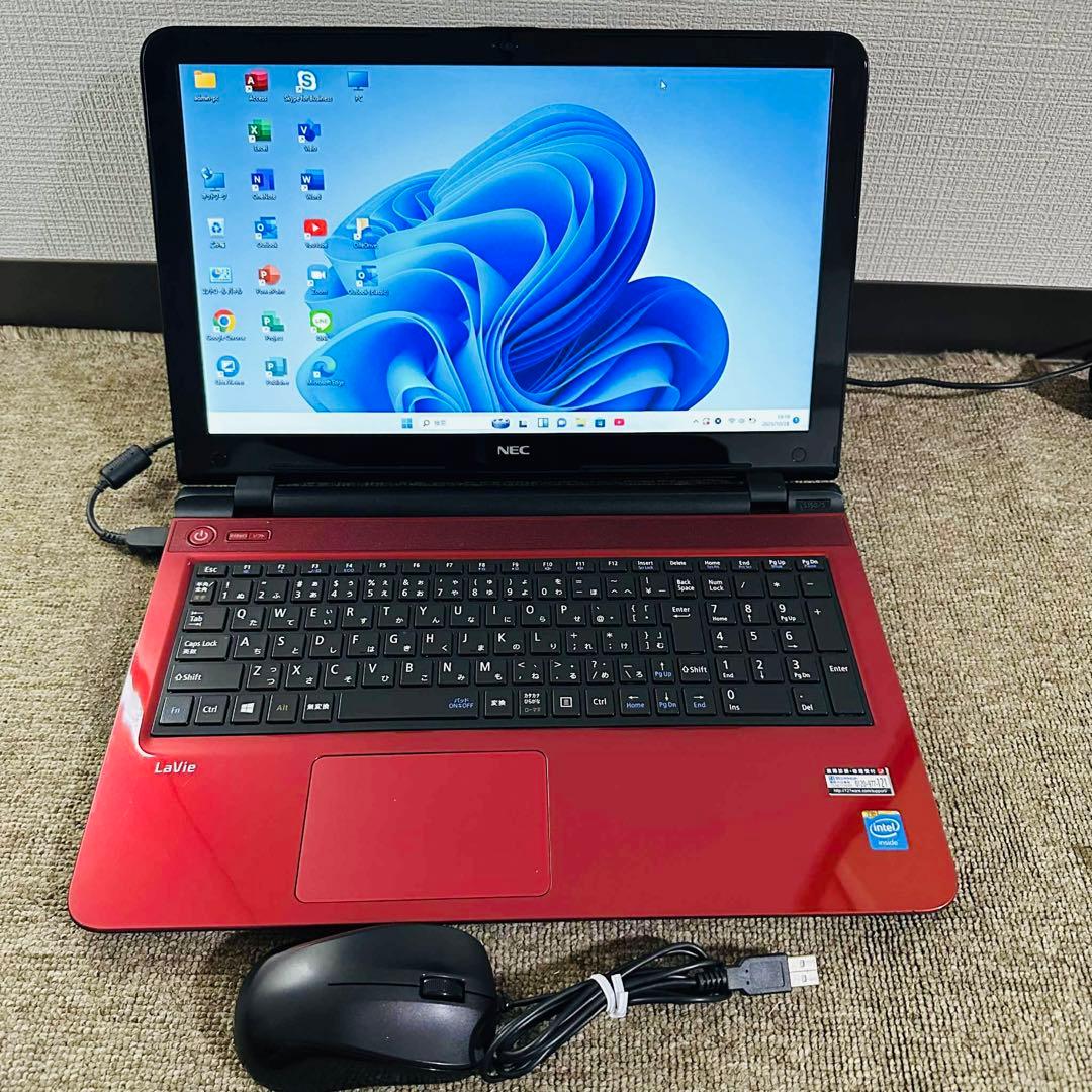S159 NECノートパソコンSSDサクサク動く Windows11オフィス付き