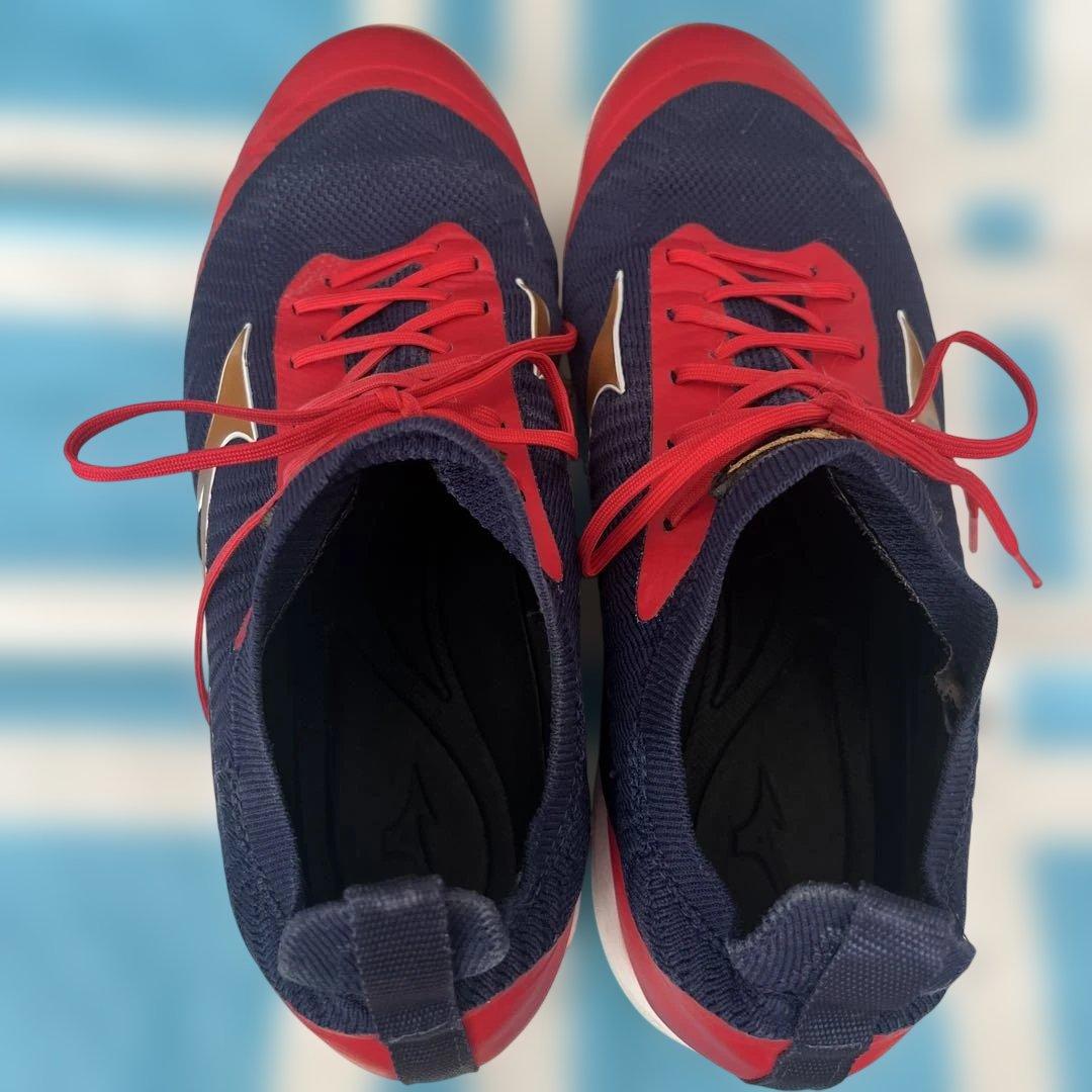 Mizuno 野球用スパイクシューズ ネイビー/レッド