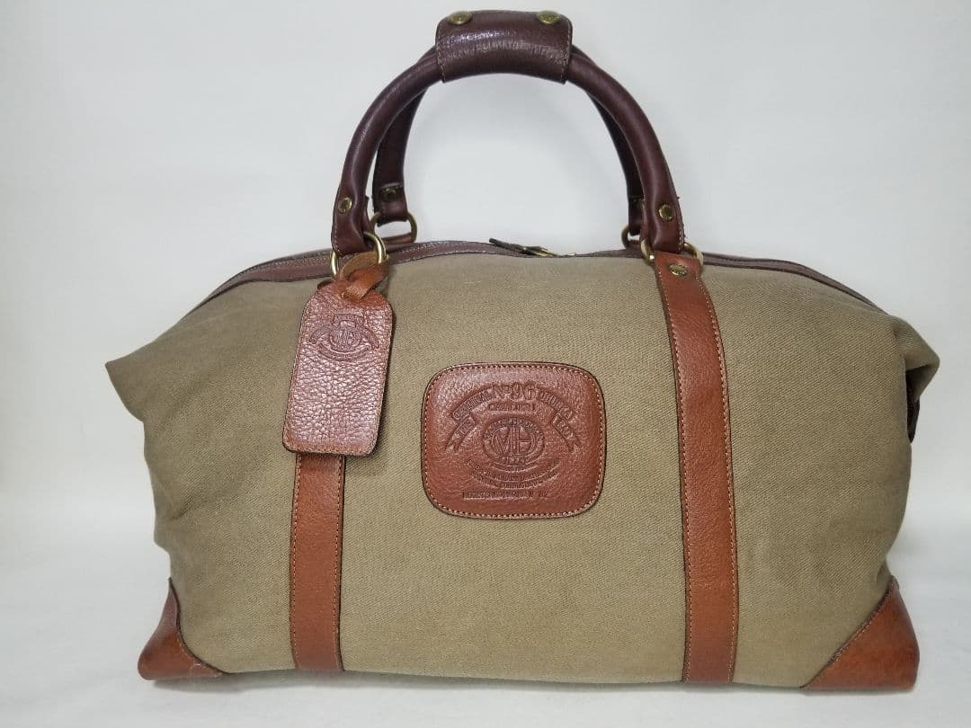 ボストンバッグ ベージュとブラウン