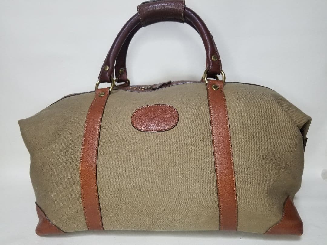 ボストンバッグ ベージュとブラウン