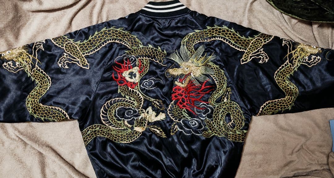 Hoshihime 龍日本限定 スカジャン サテン unisex vintage