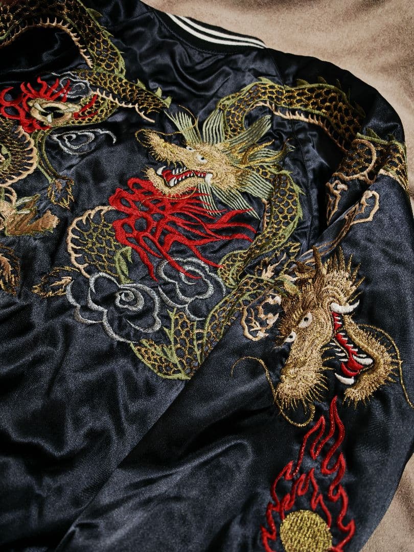 Hoshihime 龍日本限定 スカジャン サテン unisex vintage