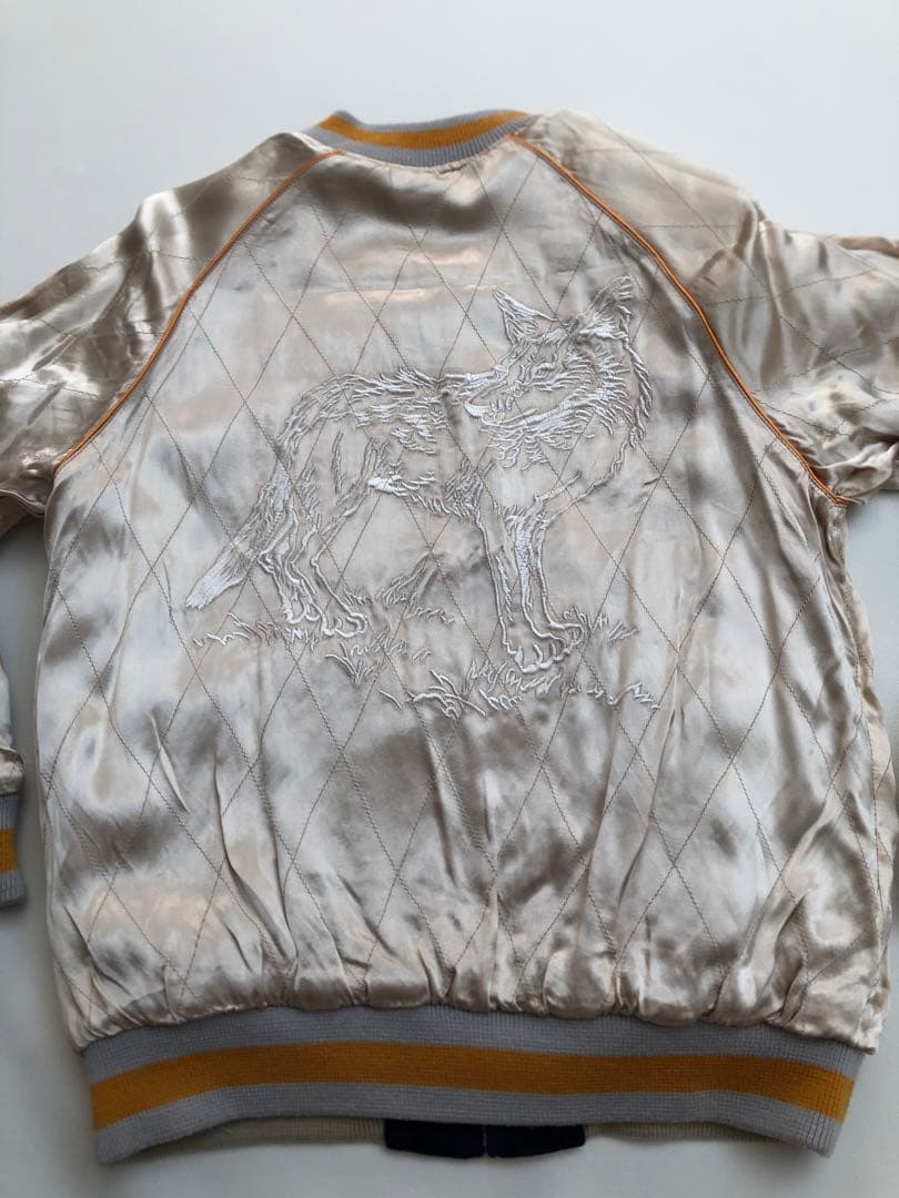 旧ドゥニーム　スカジャン 鷹刺繍 ネイビー