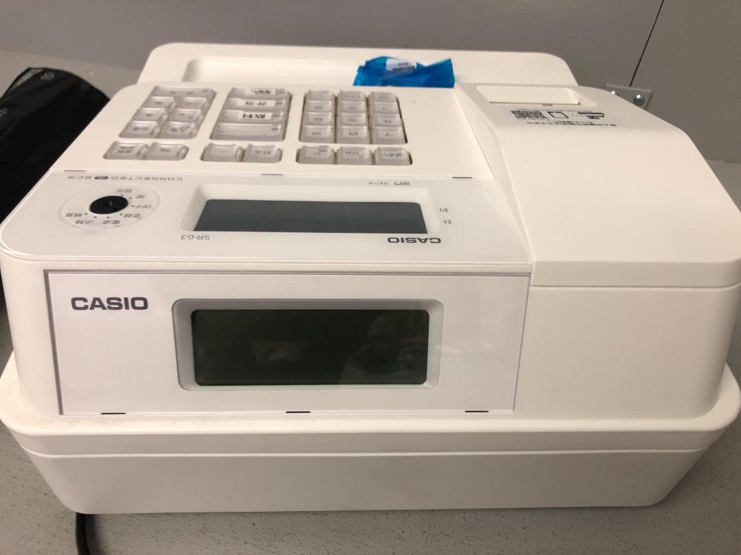 カシオ計算機　電子レジスター　SR-G3　ホワイト　レジ　ロール紙5巻付き　美品