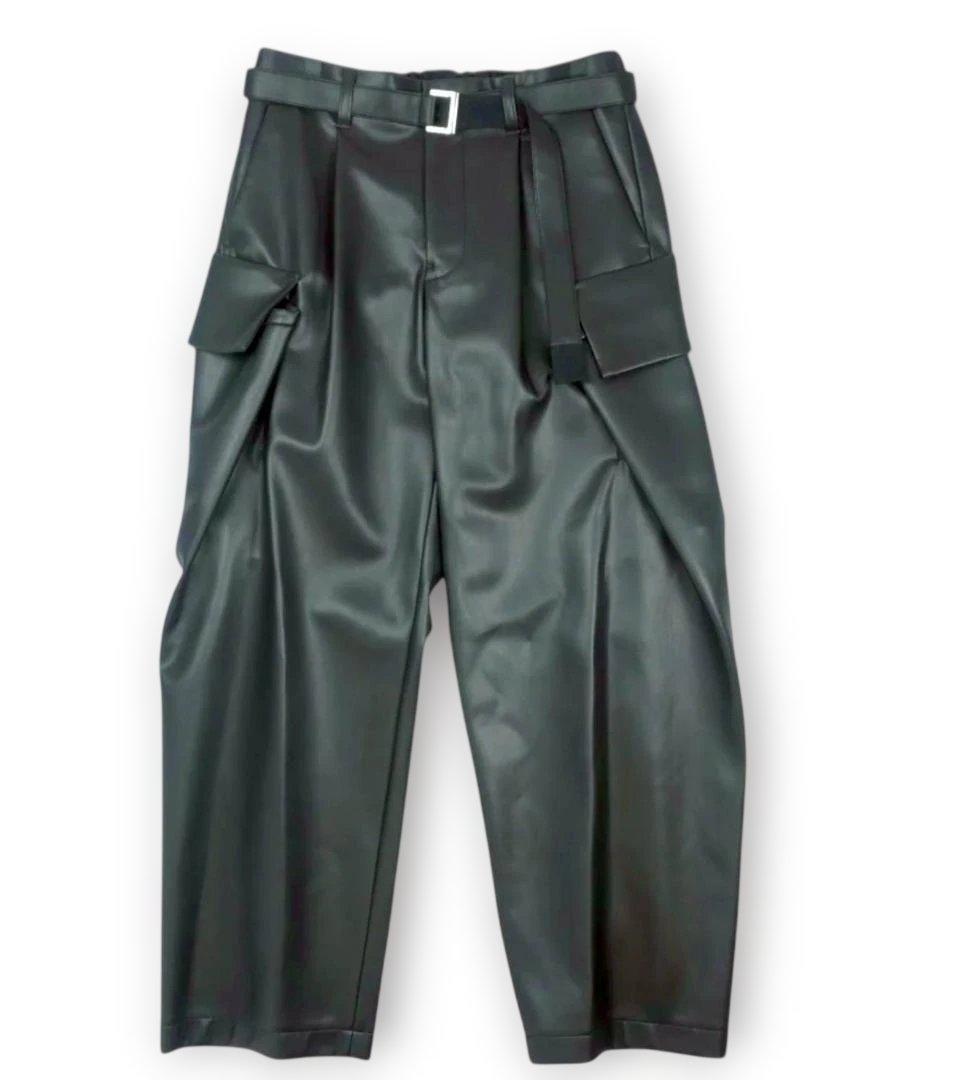 入手困難★sacaiサカイ★11万Faux Leather Pants 2