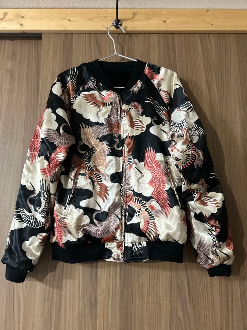 リナ【オスティア・ジャパン衣】黒のベロアスカジャン 龍刺繍　M