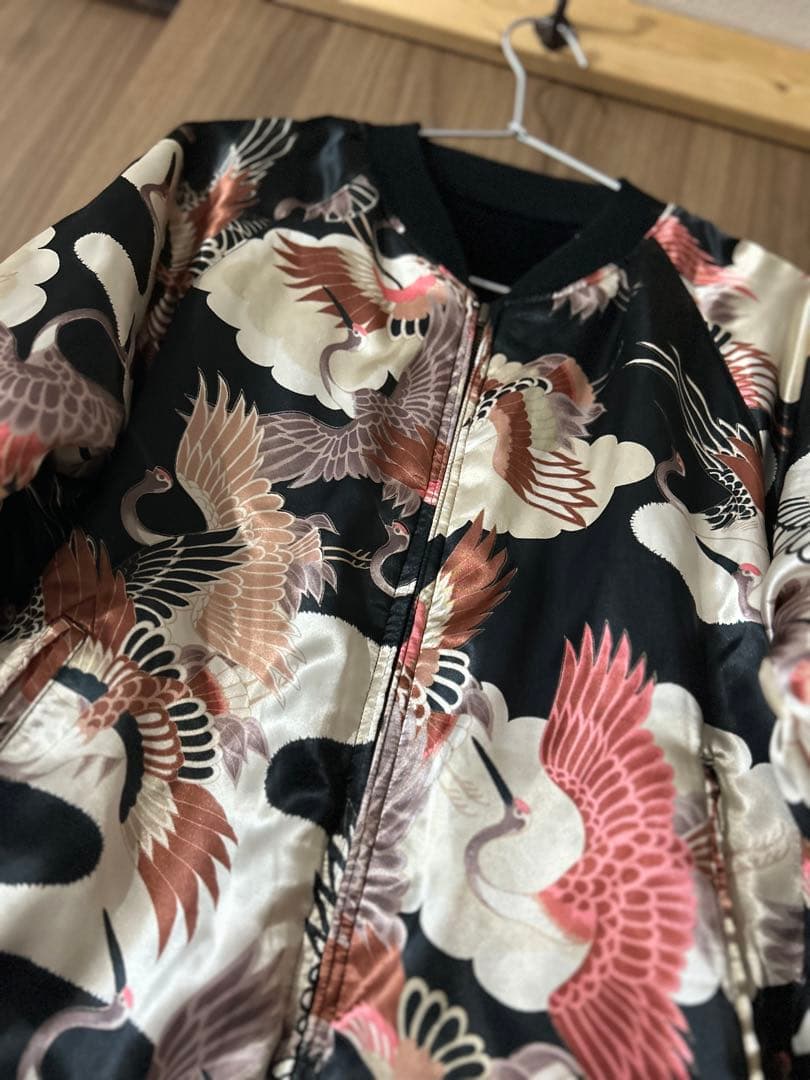 リナ【オスティア・ジャパン衣】黒のベロアスカジャン 龍刺繍　M