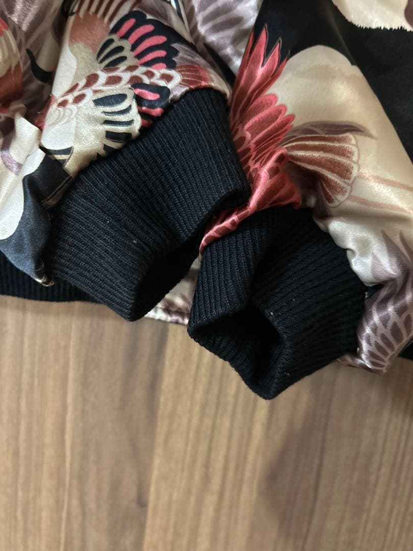 リナ【オスティア・ジャパン衣】黒のベロアスカジャン 龍刺繍　M