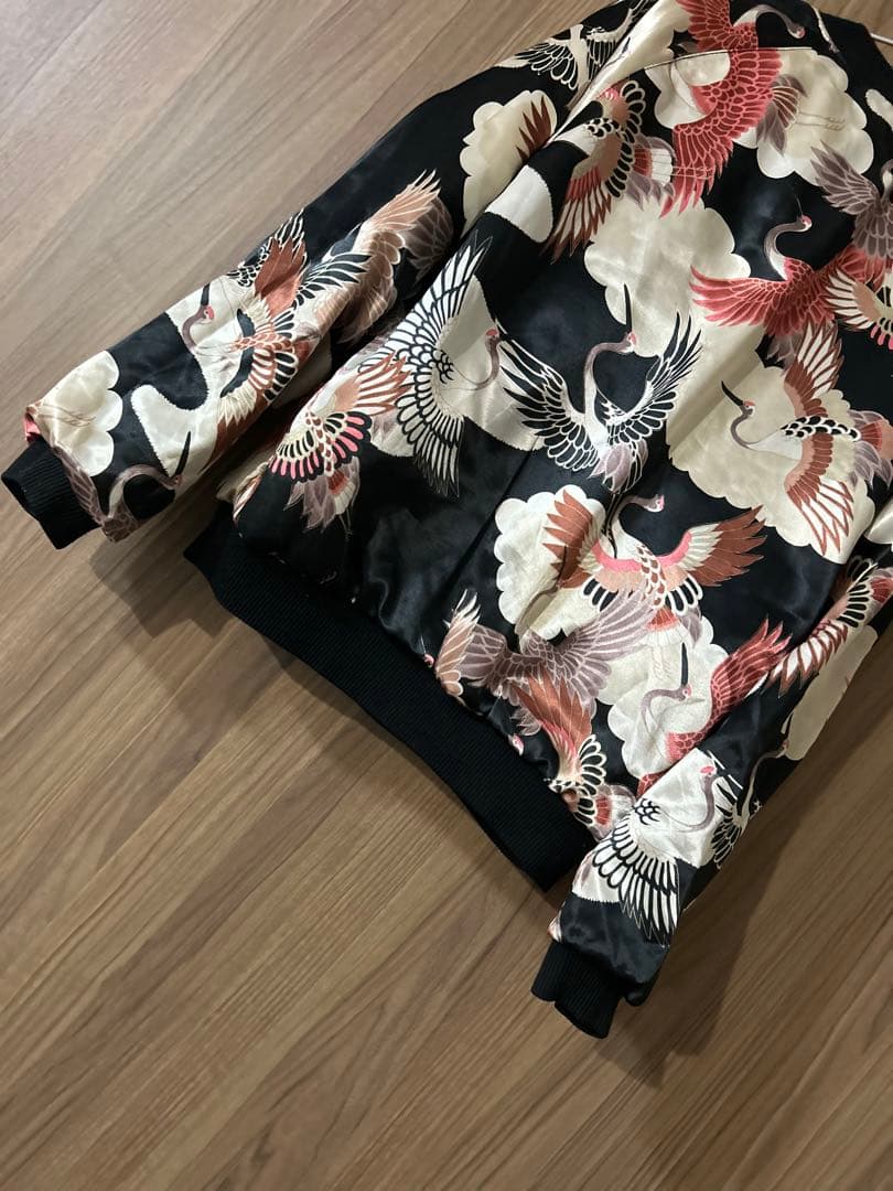 リナ【オスティア・ジャパン衣】黒のベロアスカジャン 龍刺繍　M