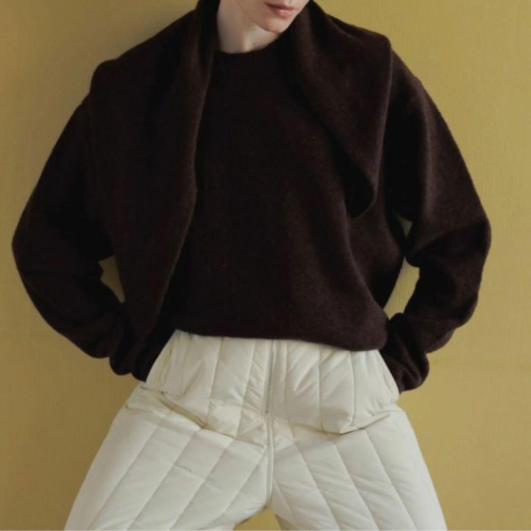 anuke　Layered Scarf Knit