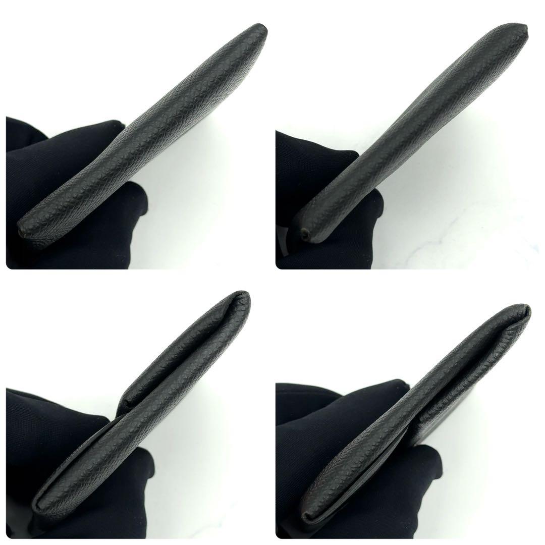 【超極美品】HERMES エルメス バスティア エプソン 黒 ケース