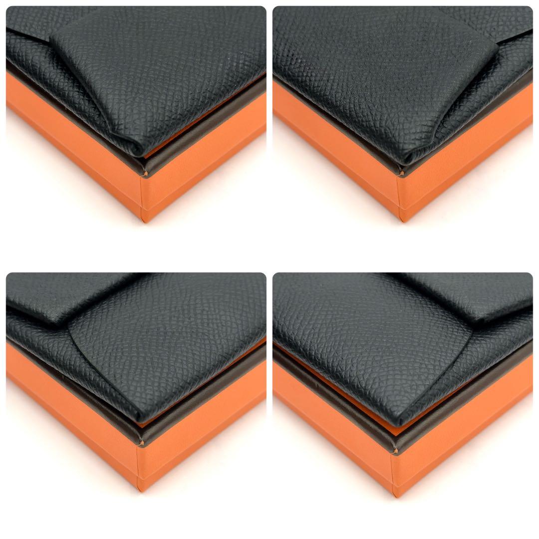 【超極美品】HERMES エルメス バスティア エプソン 黒 ケース
