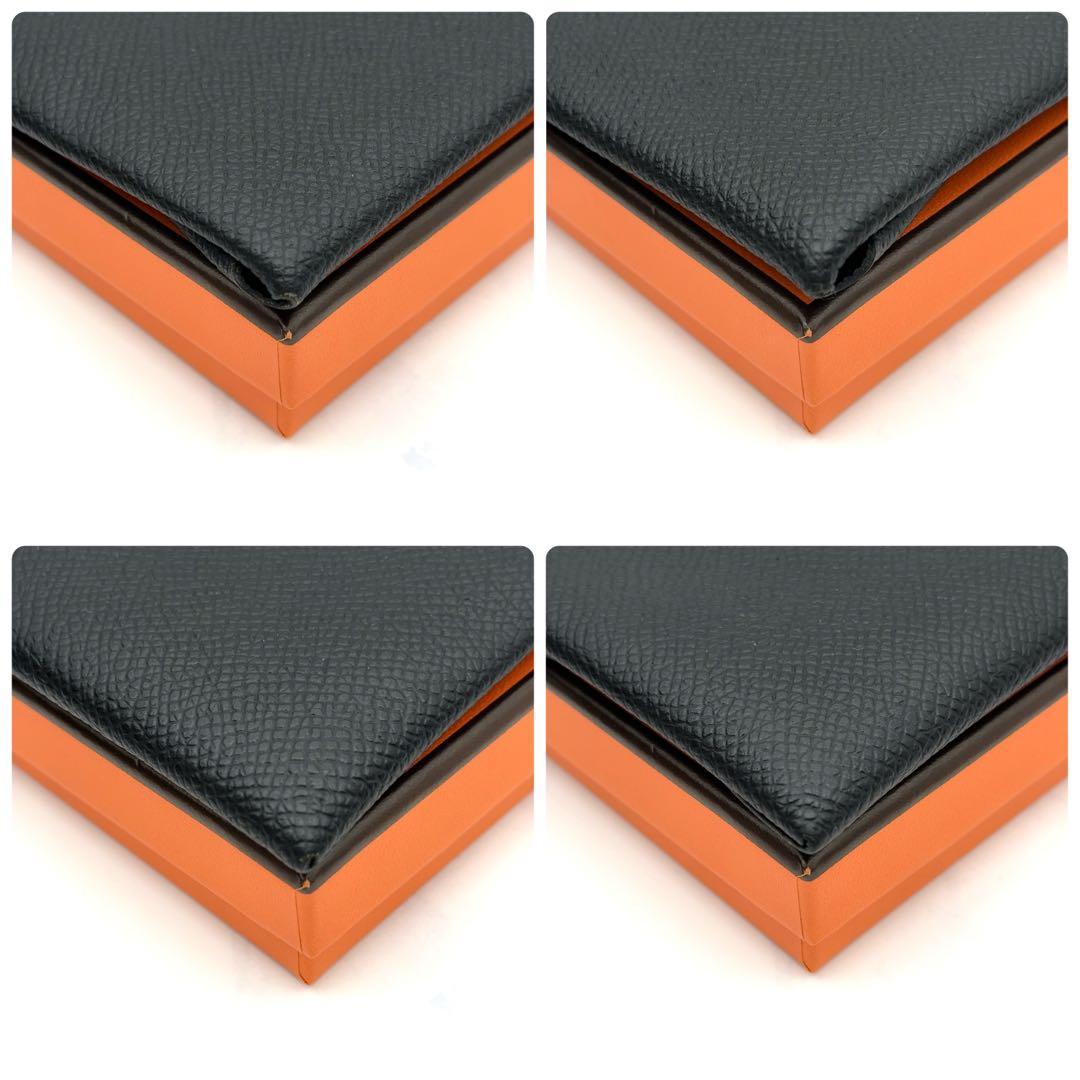【超極美品】HERMES エルメス バスティア エプソン 黒 ケース