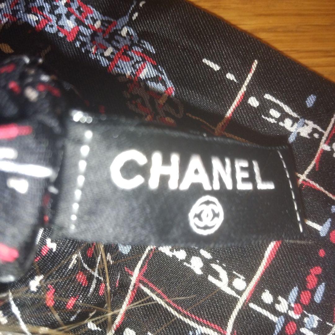 C*)様 国内正規✨CHANEL シルク チェック柄 スカーフ ヘアゴムセット