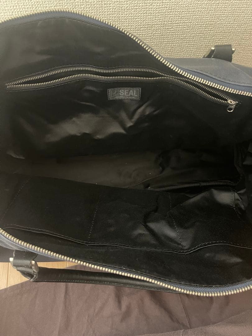 SEAL ネイビー ボストンバッグ TSAロック付き