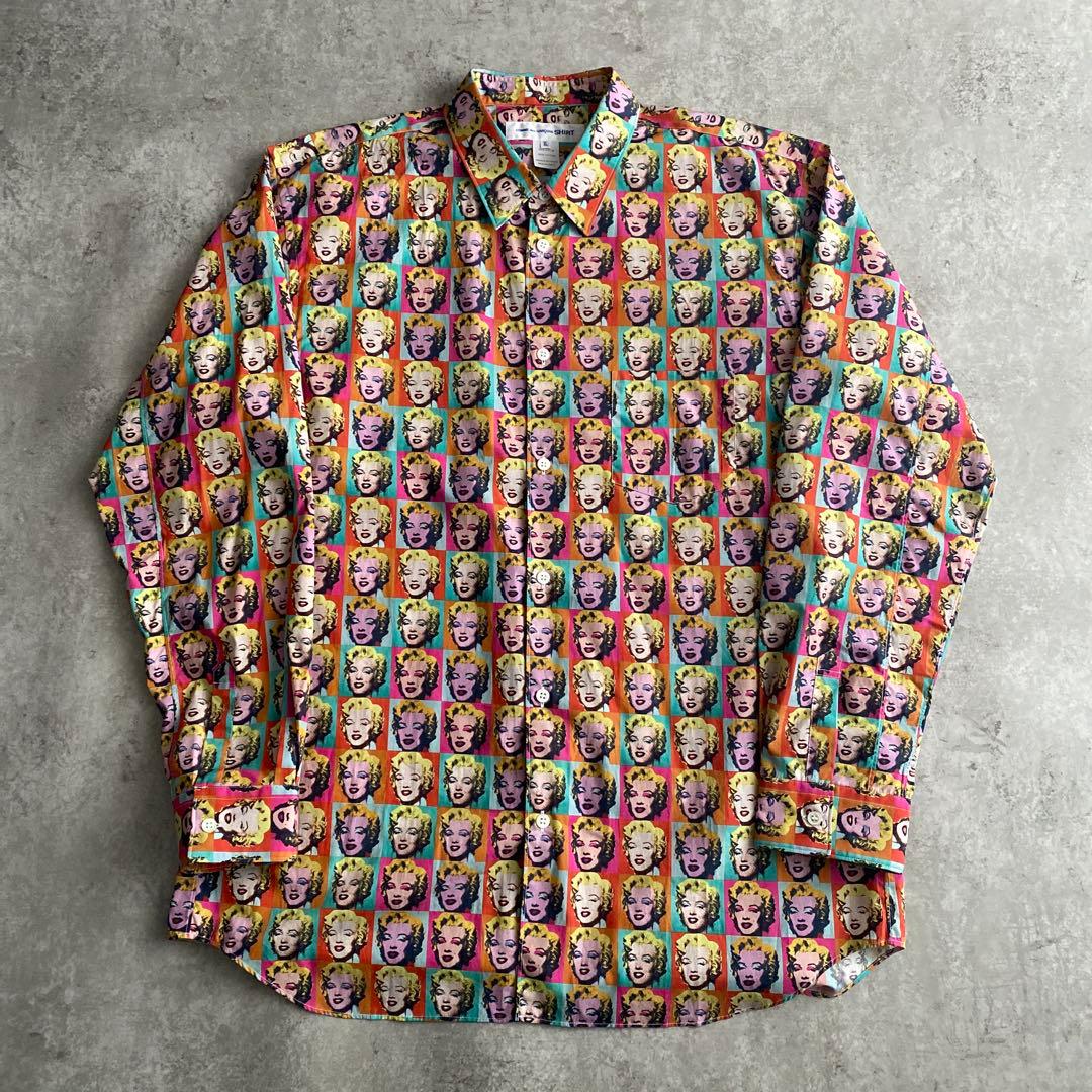 24SS コム デ ギャルソン シャツ アンディ ウォーホル フランス製 XL
