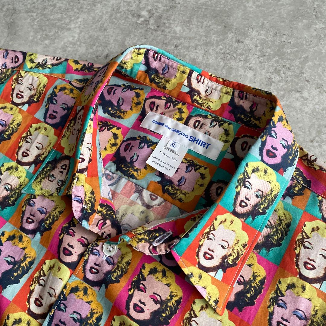 24SS コム デ ギャルソン シャツ アンディ ウォーホル フランス製 XL