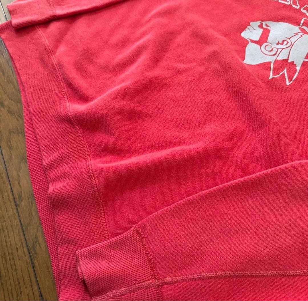 ビンスエ　チャンピオ70s バータグ　スウェットトレーナー　赤色champion