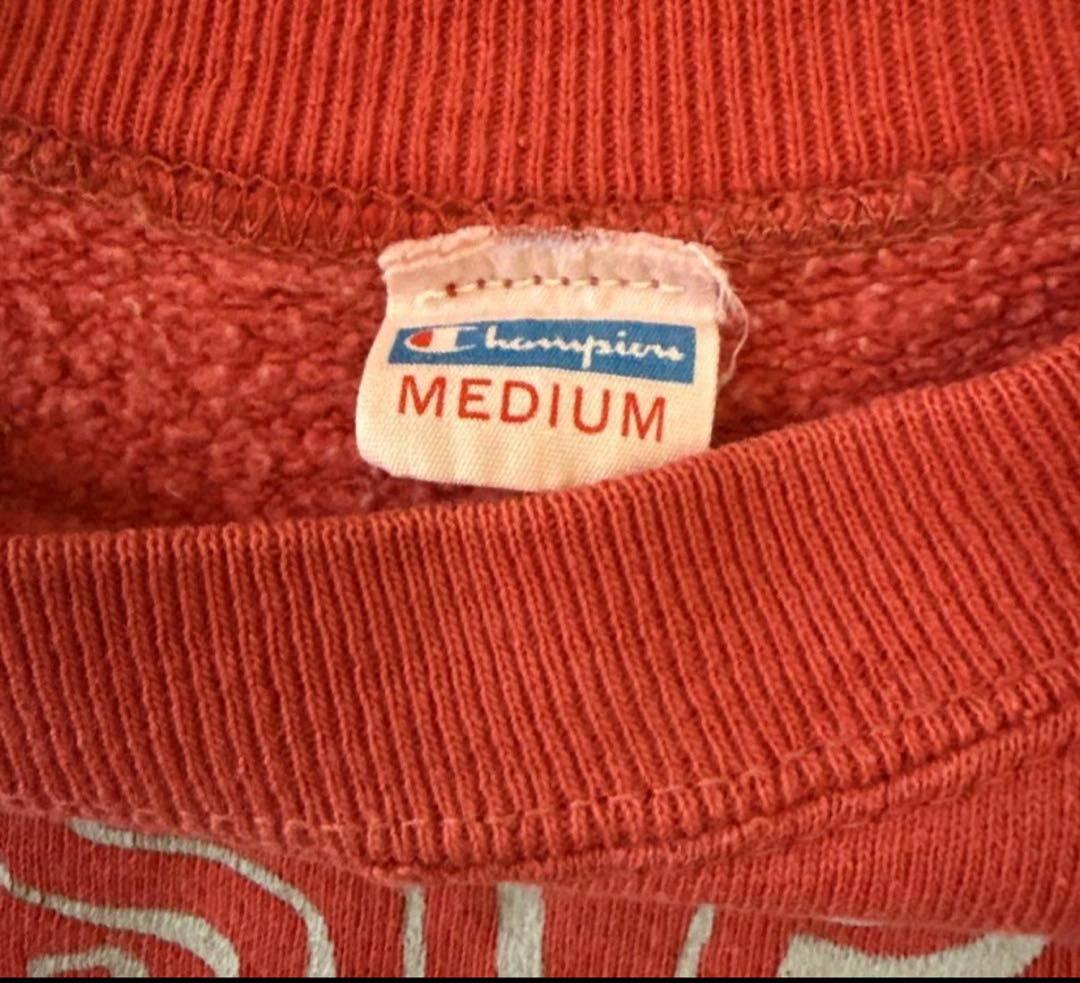 ビンスエ　チャンピオ70s バータグ　スウェットトレーナー　赤色champion