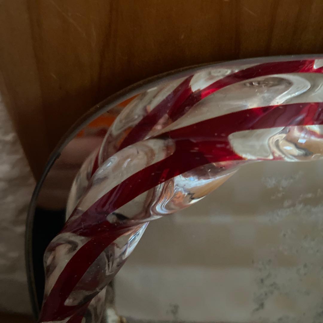 ベネチアンガラス ムラーノ エッチングミラートレイムラーノガラス水差しデキャンタ